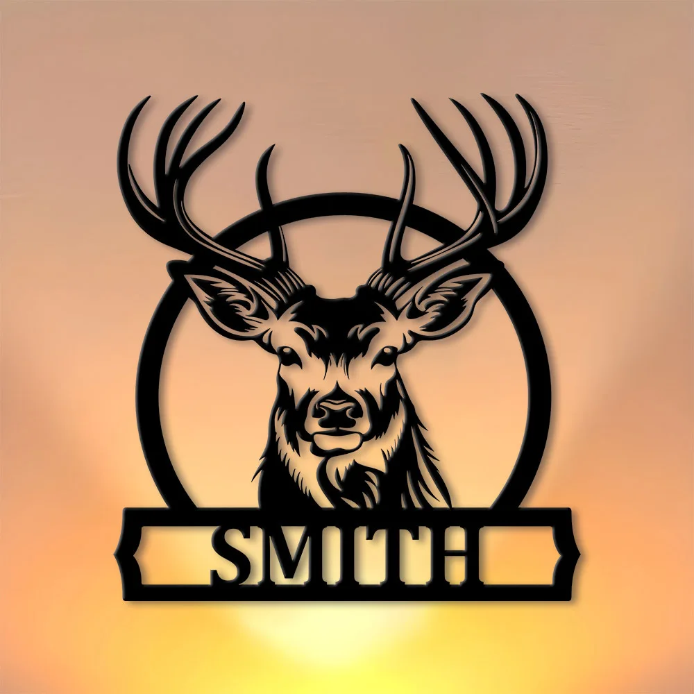 Personalized Deer Family